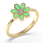 Load image into Gallery viewer, 9K Gold Camellia Ring