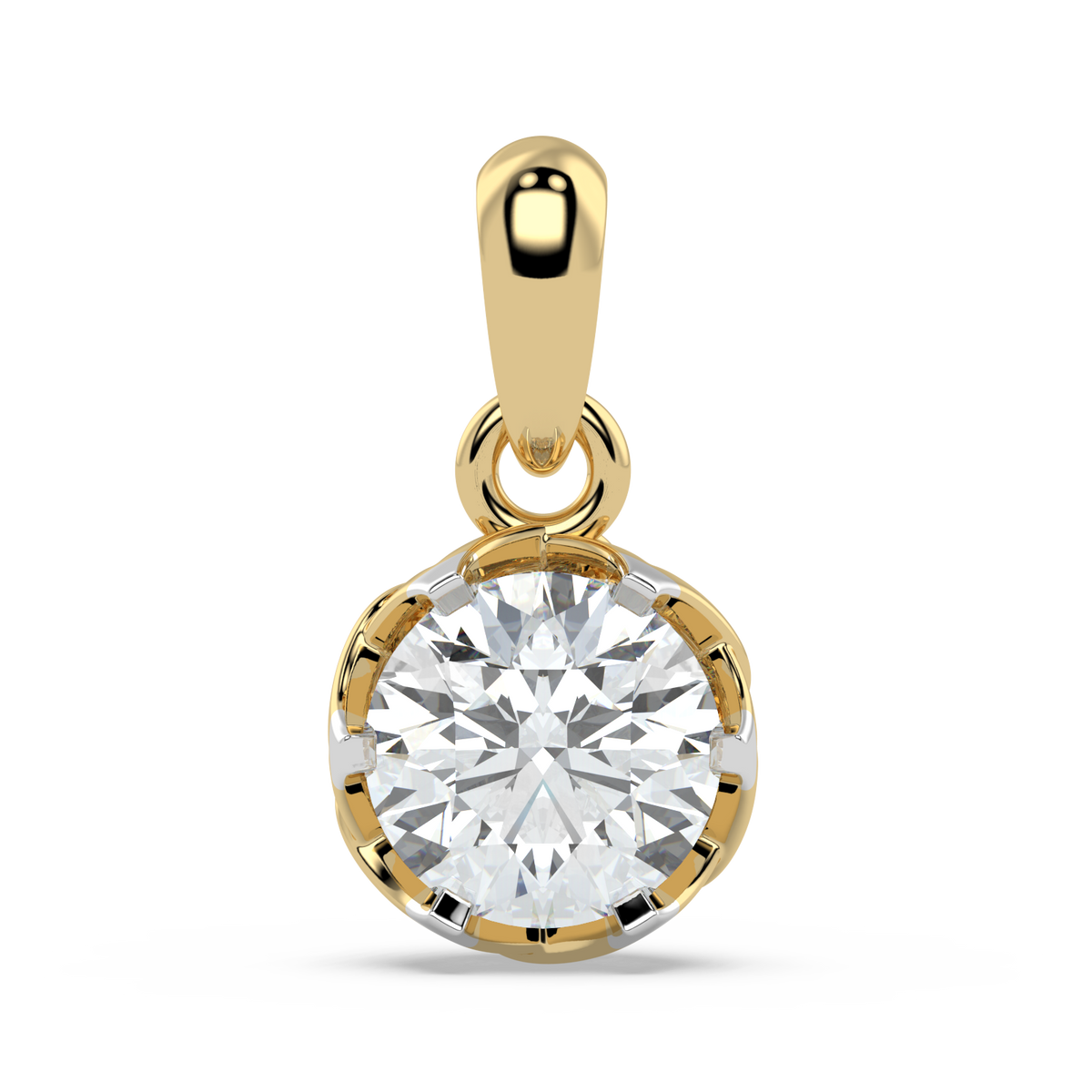 9k gold esmeralda pendant