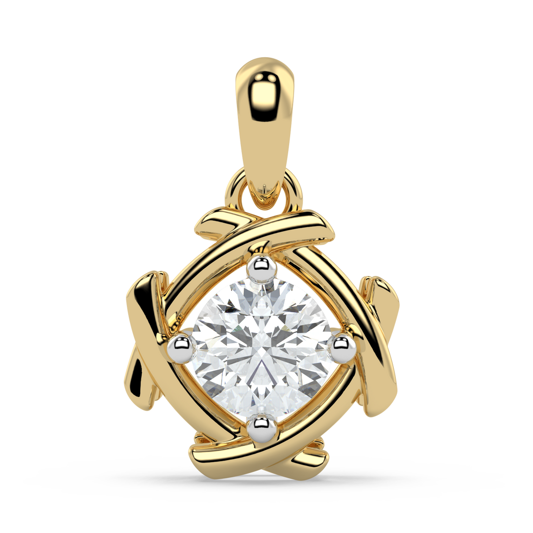 9K Gold Aquamarine Nose Pin