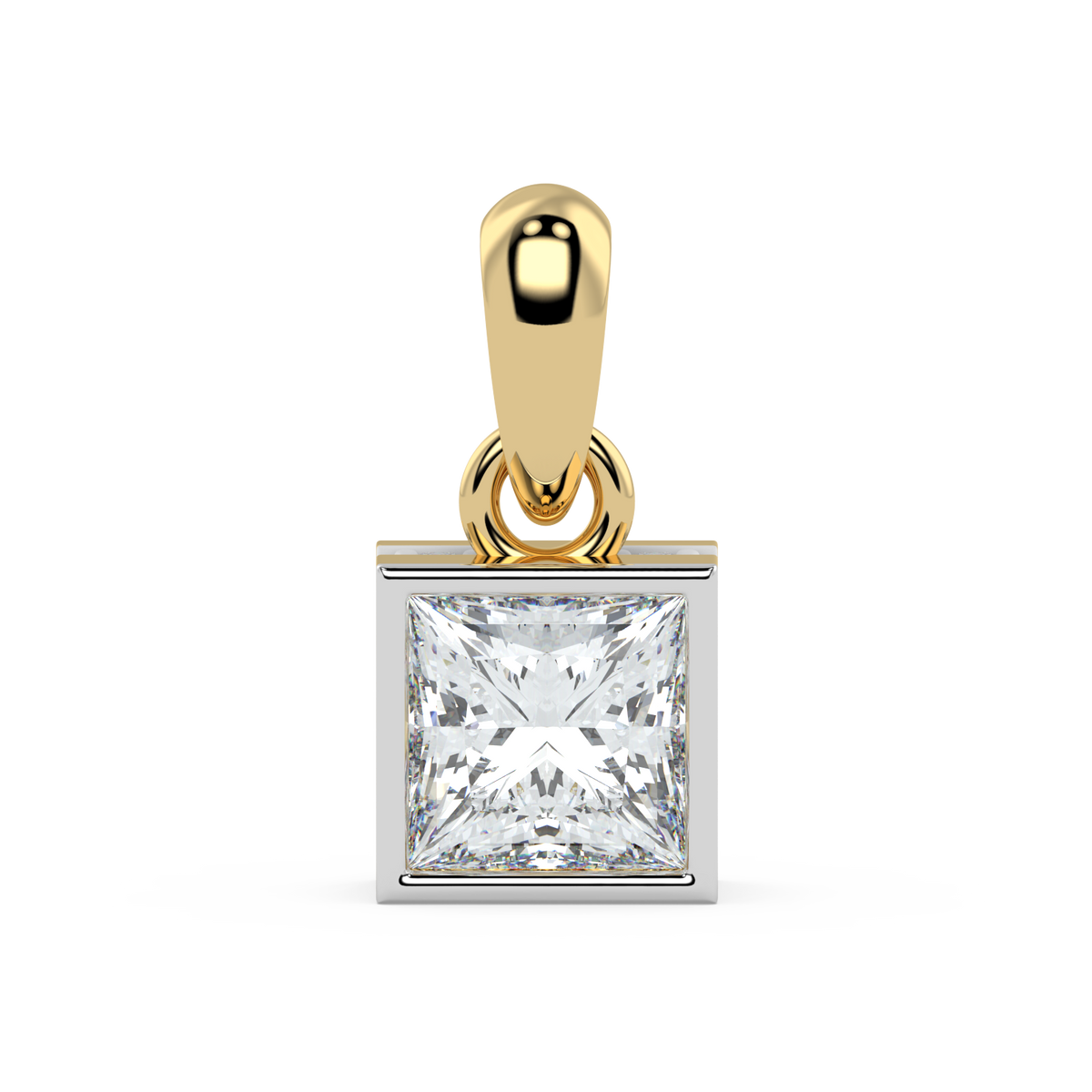 9k gold citrine pendant