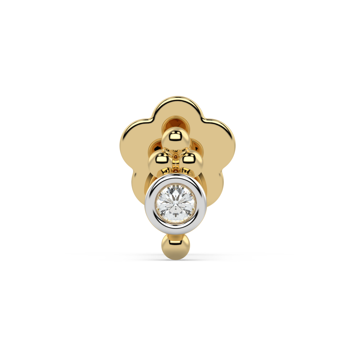 9k gold thessaly nose pin
