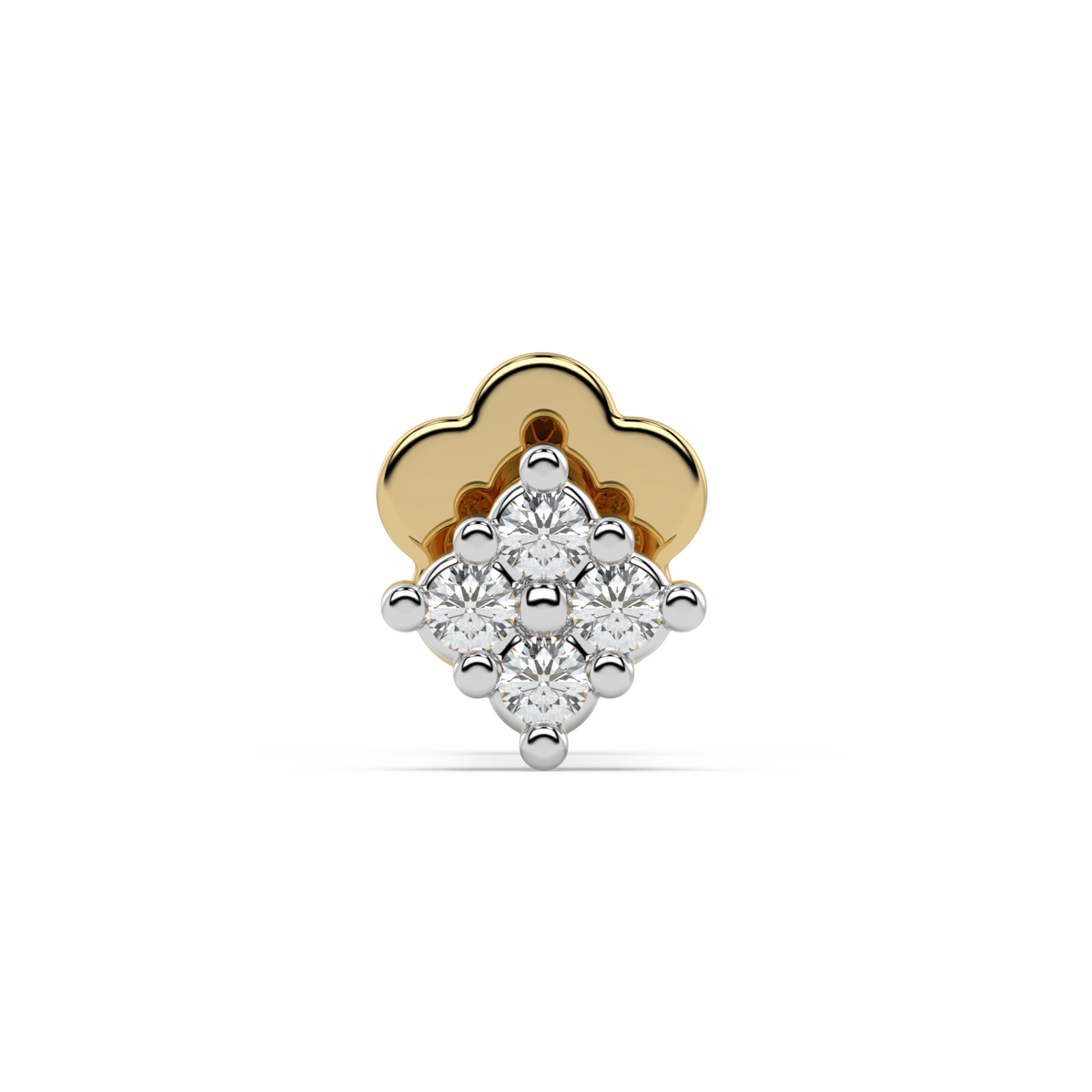 9k gold rosabel nose pin