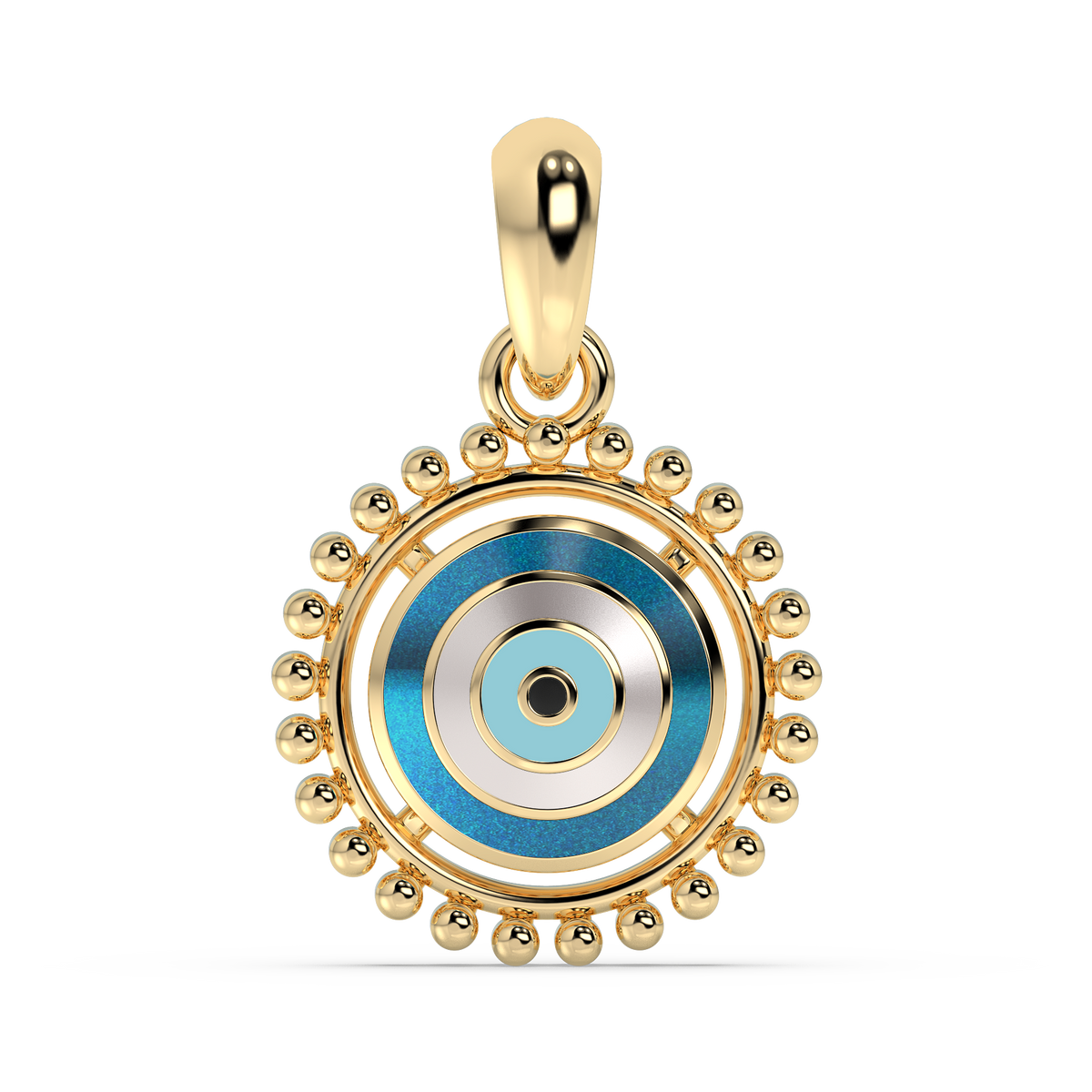 9k gold celestine pendant