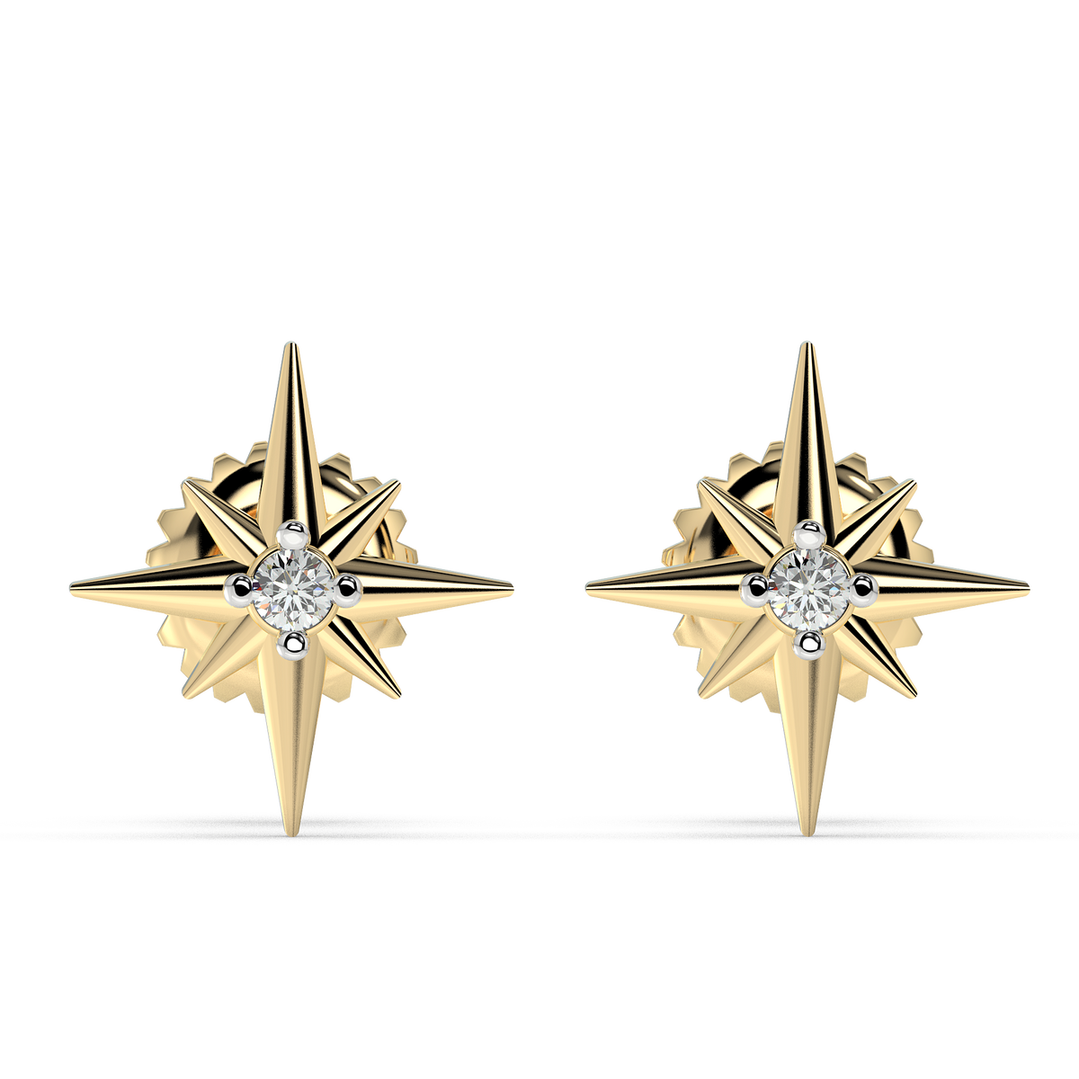 9k gold perle earrings