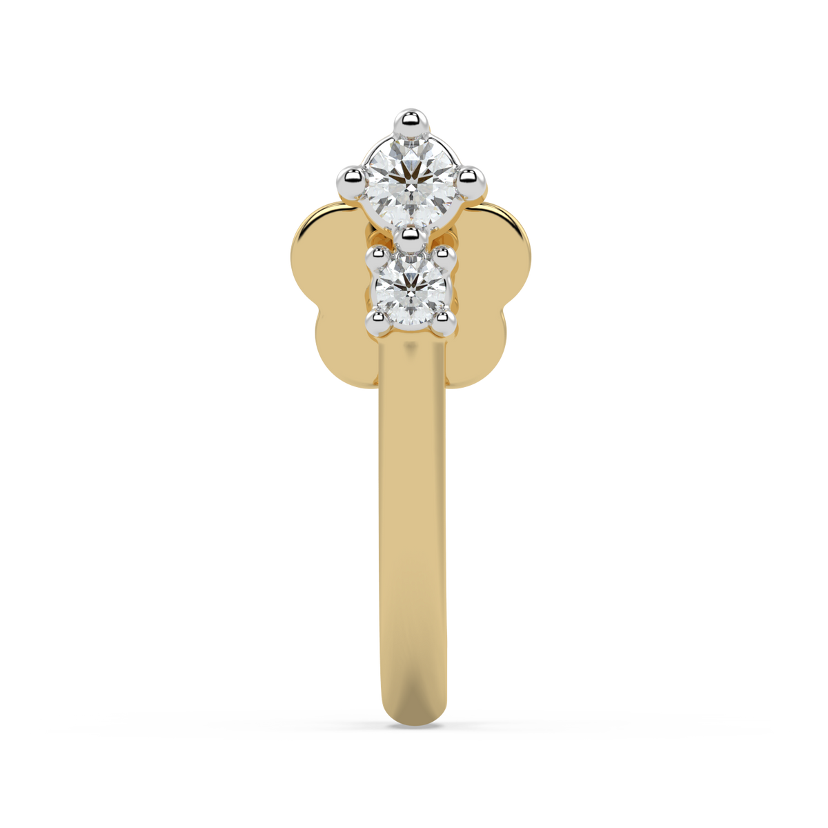 9k gold juniper nose pin