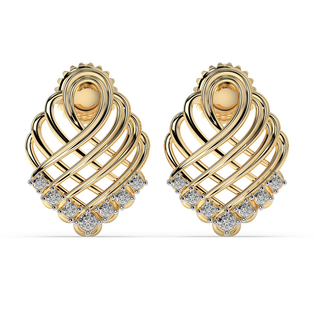 9K Gold Opaline Earrings