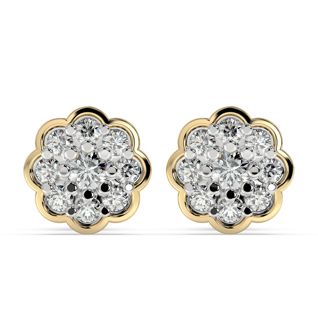 9K Gold Cerise Earrings