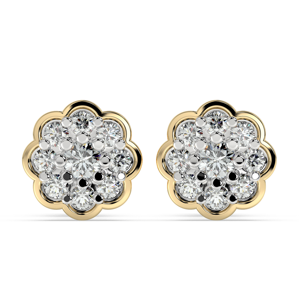9k gold cerise earrings