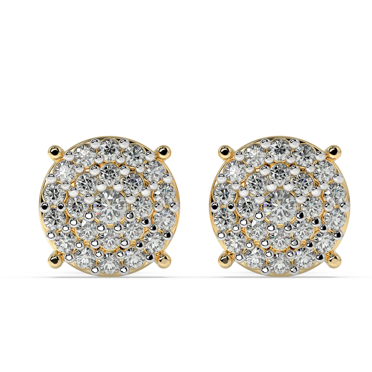 9k gold soleil earrings