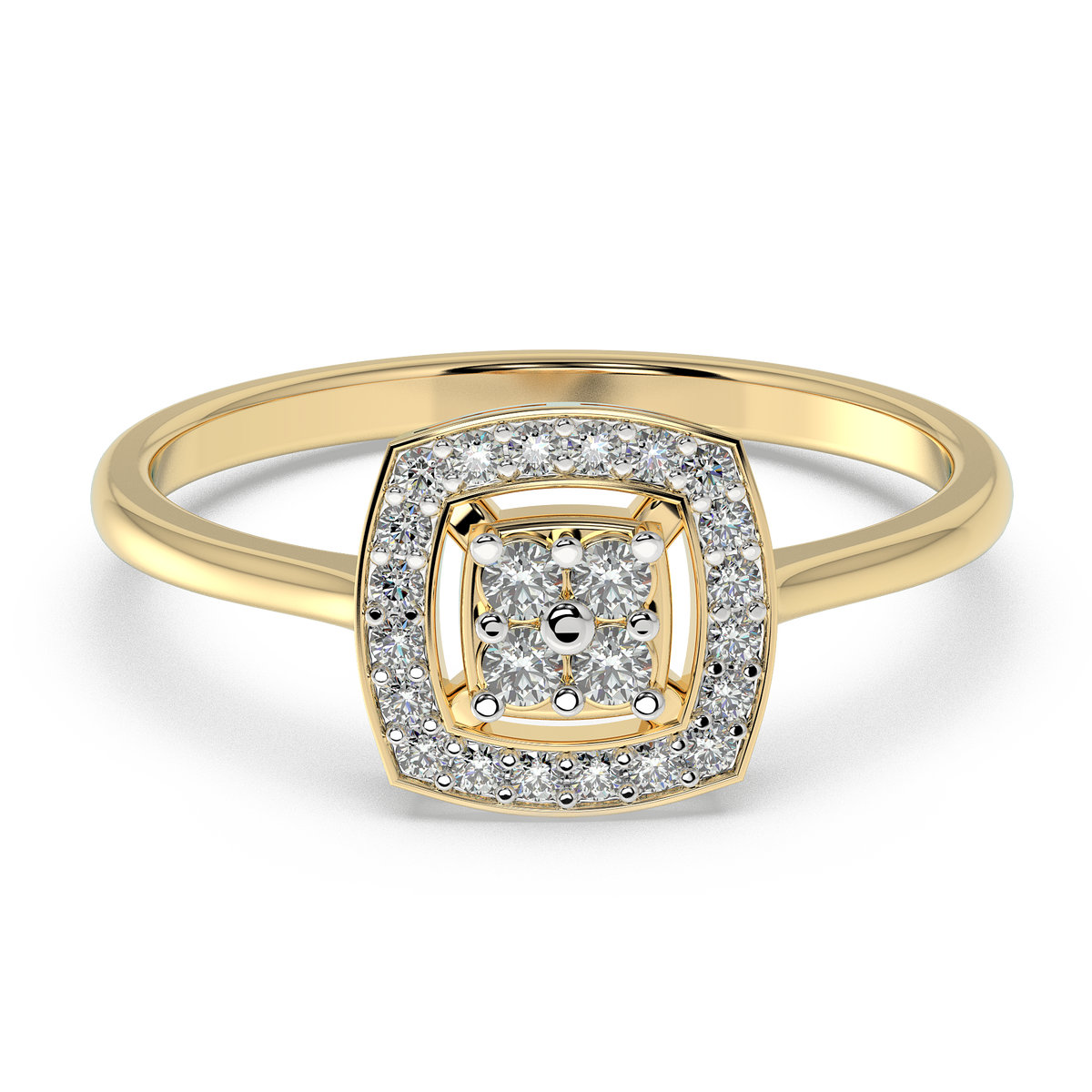 9k gold daisy ring