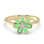 Load image into Gallery viewer, 9K Gold Camellia Ring
