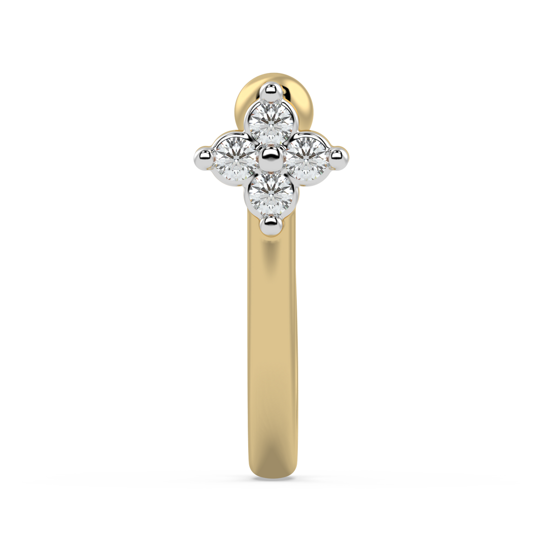 9K Gold Indigo Nose Pin