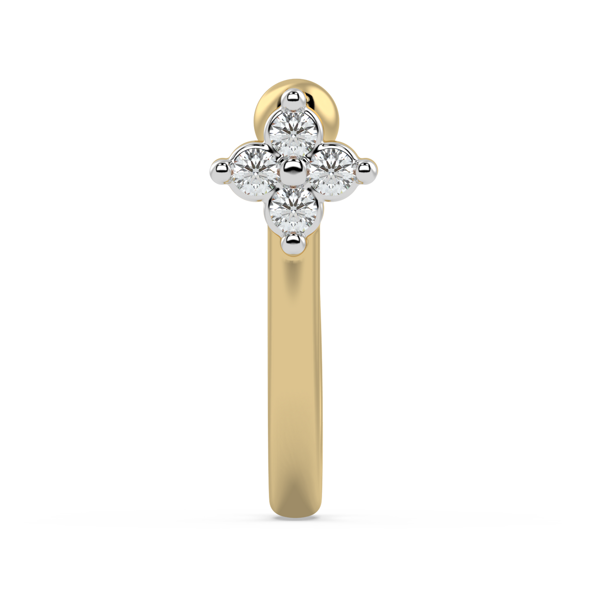 9k gold indigo nose pin