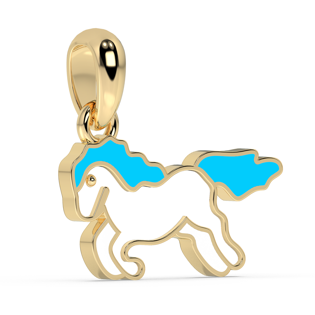 9k gold patience pendant