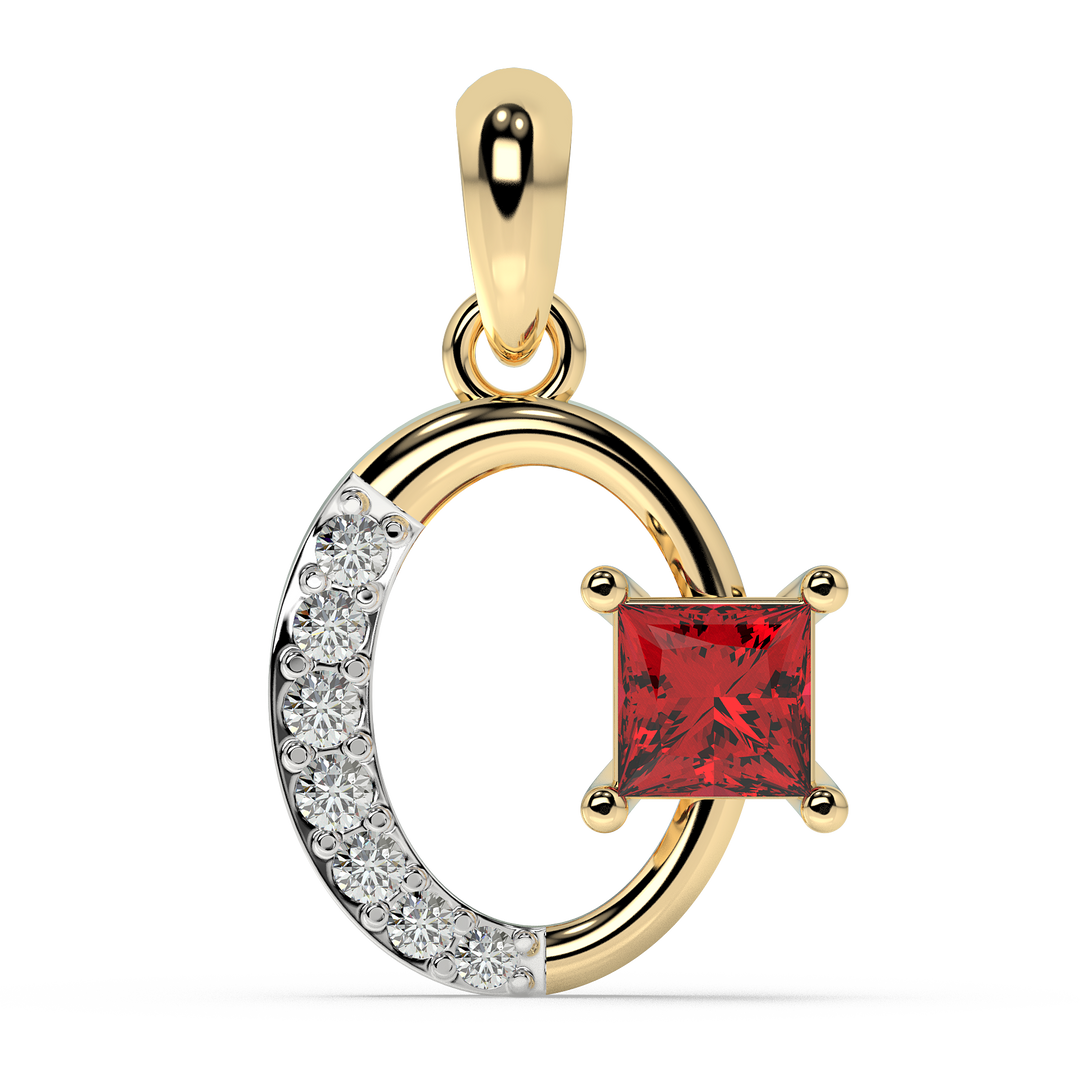 9K Gold Crystal Pendant