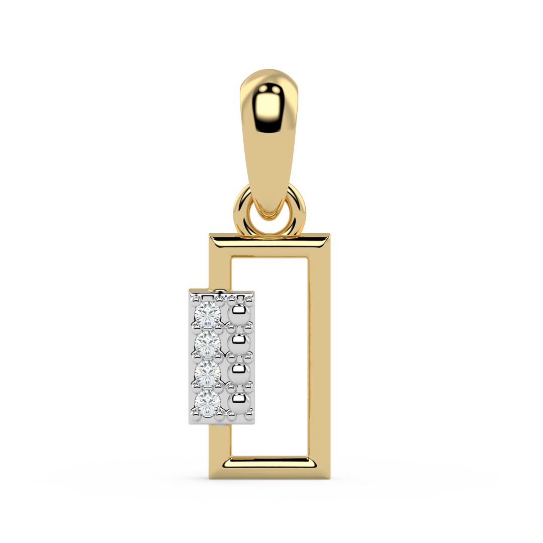 9K Gold Garnet Pendant