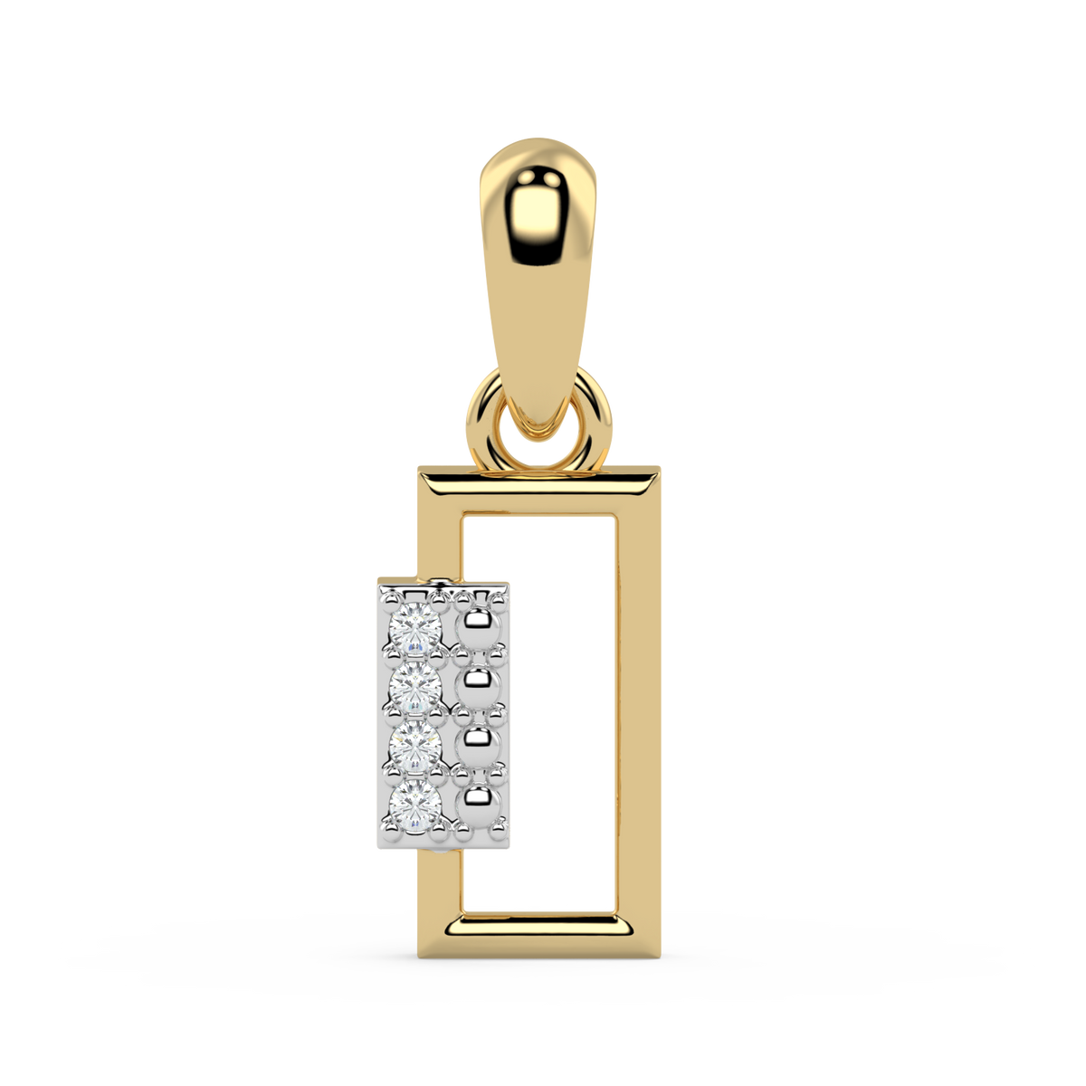 9k gold garnet pendant