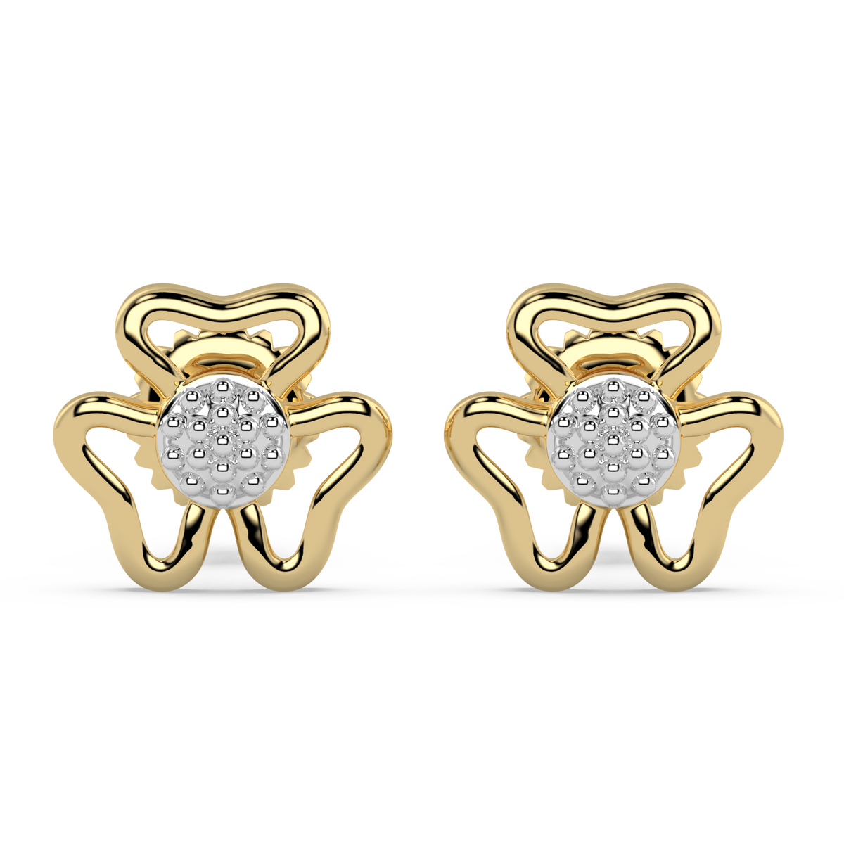 9k gold hazel earrings