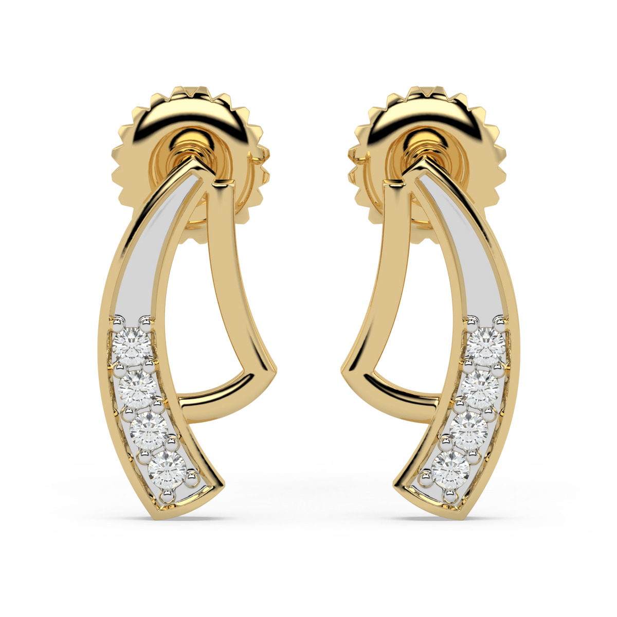 9k gold nova earrings