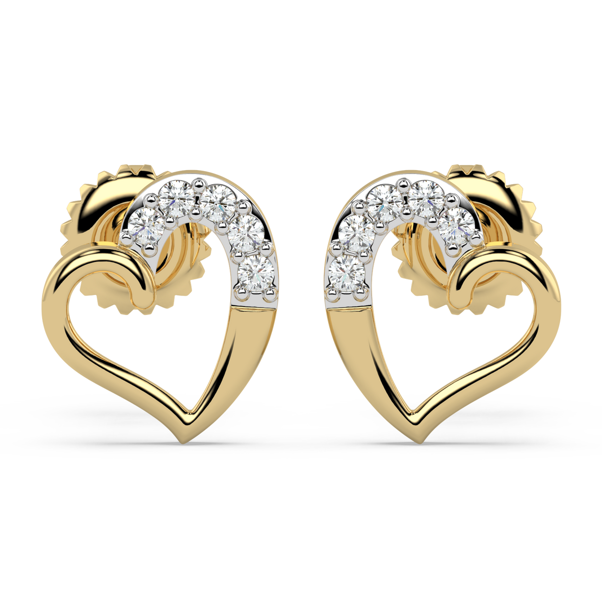 9k gold luna earrings