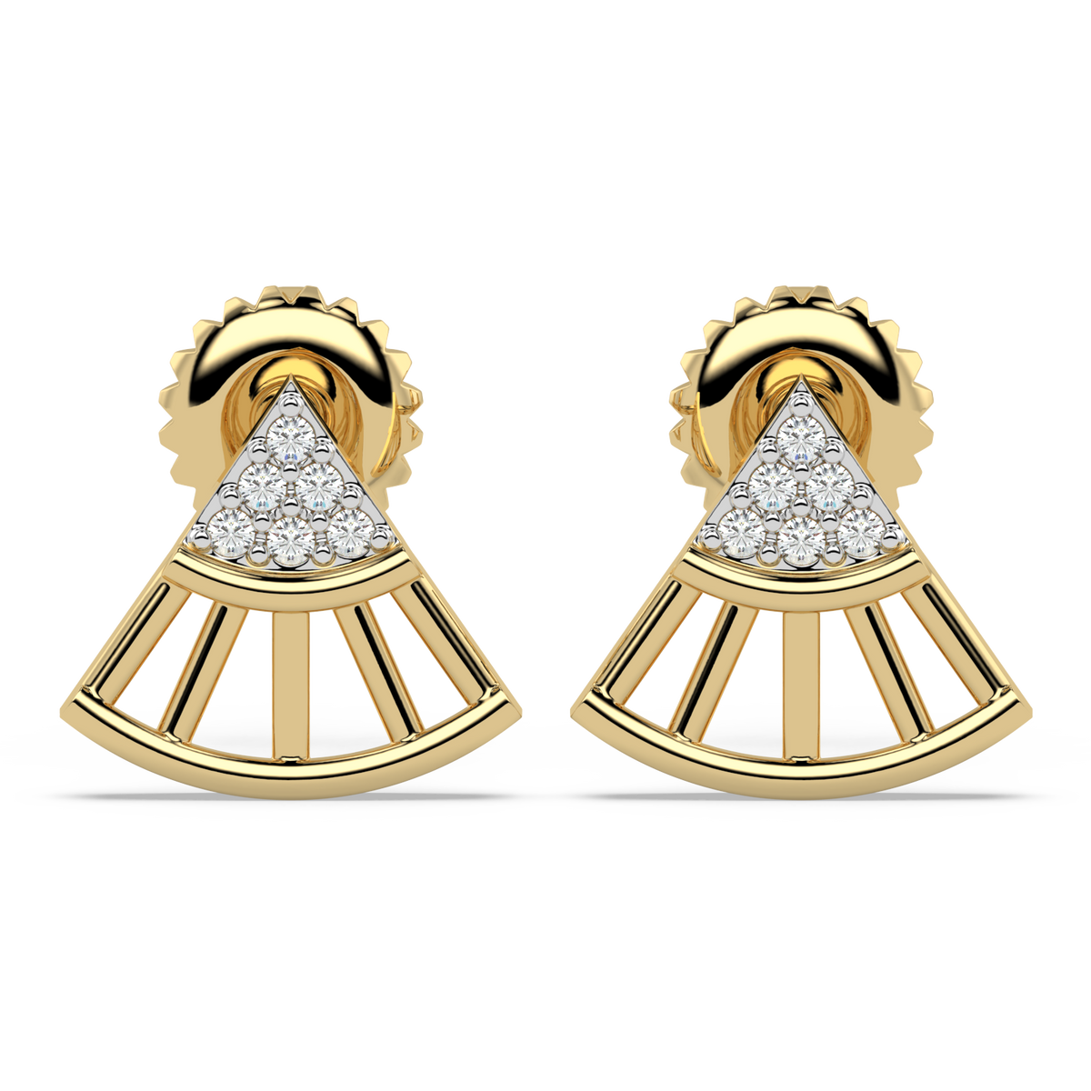 9k gold stella earrings