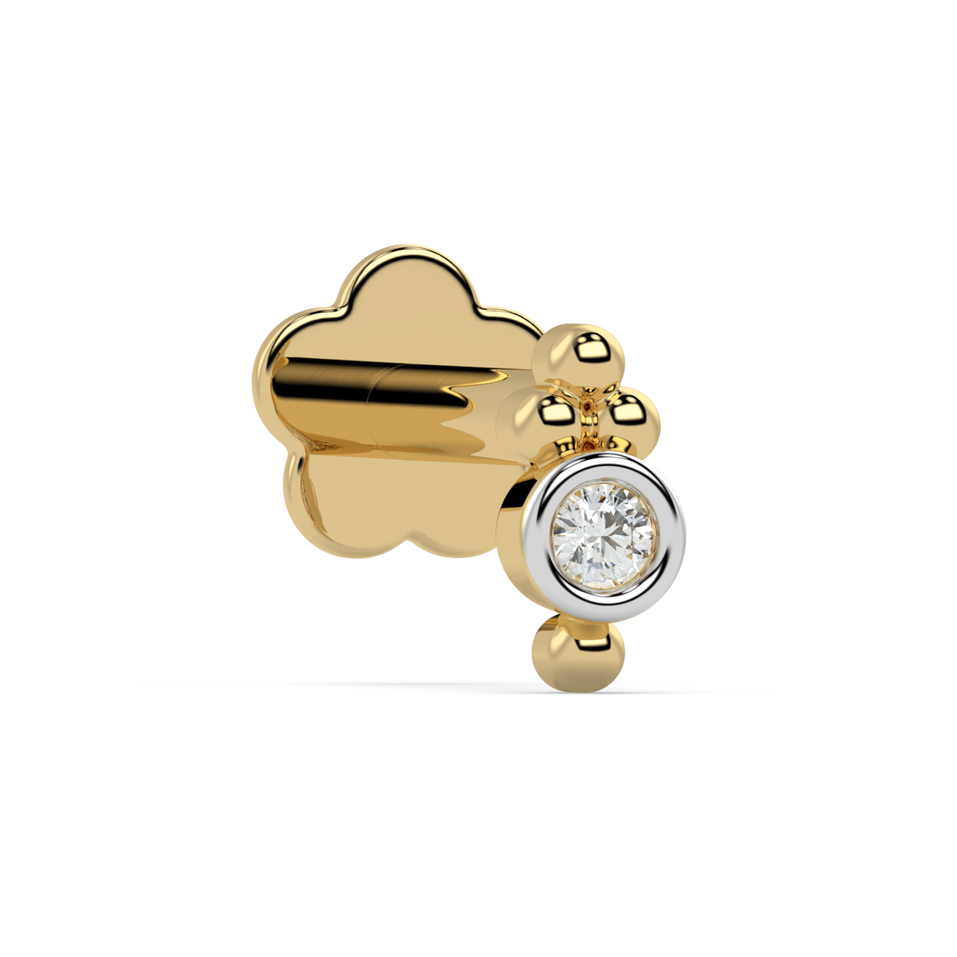 9K Gold Thessaly Nose Pin