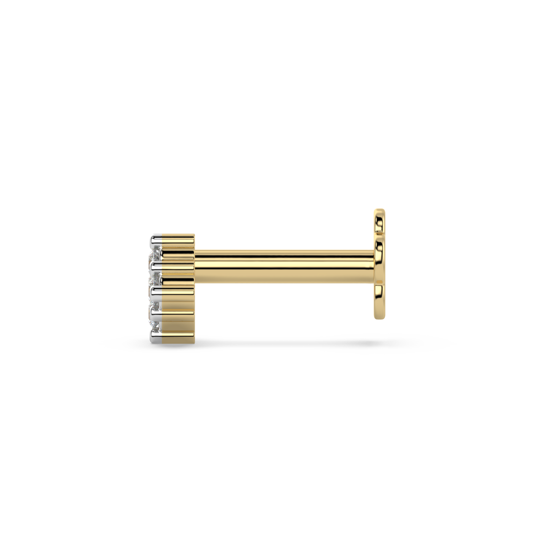 9K Gold Rosabel Nose Pin
