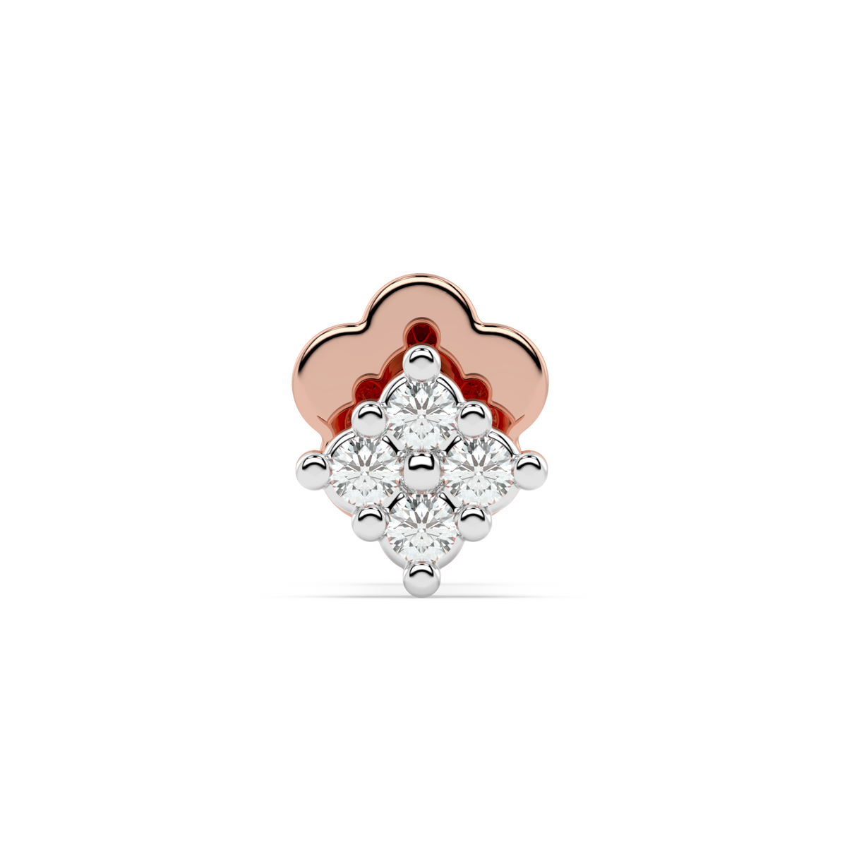 9k gold rosabel nose pin