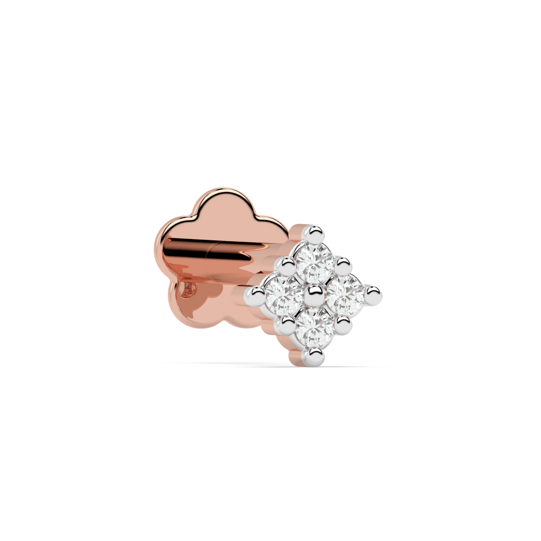 9K Gold Rosabel Nose Pin
