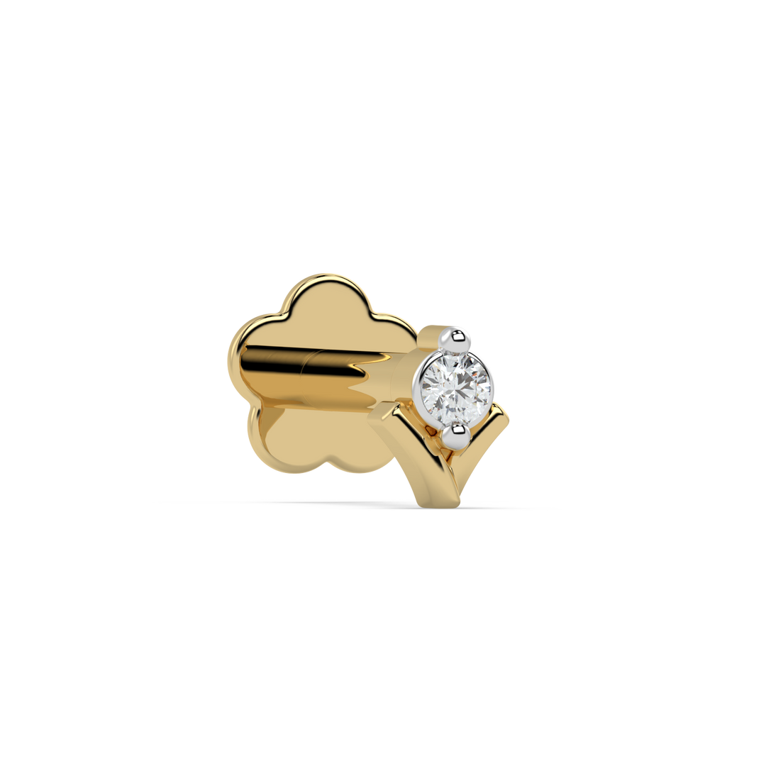9K Gold Quenby Nose Pin