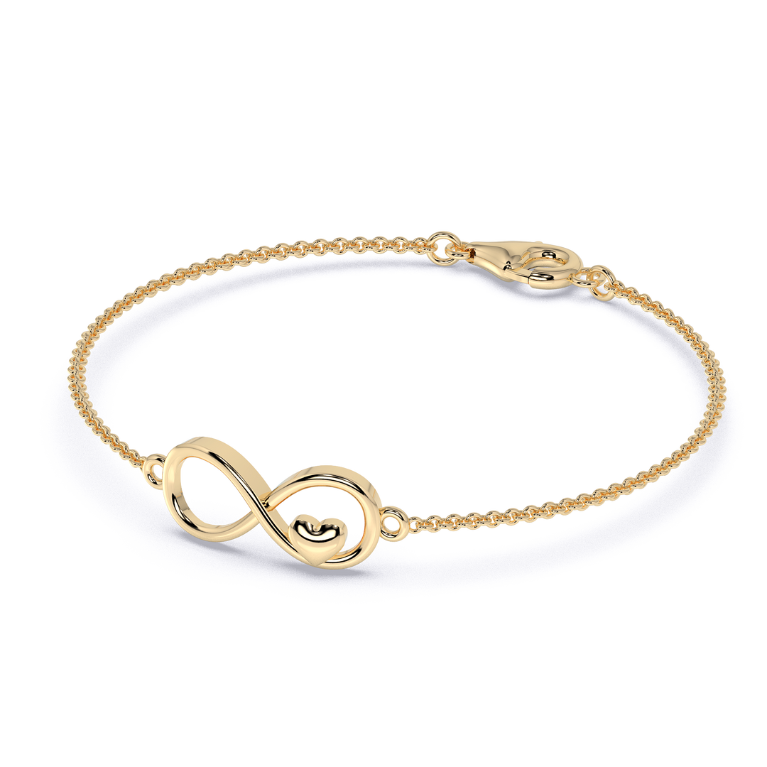 9K Gold Amethyst Bracelet