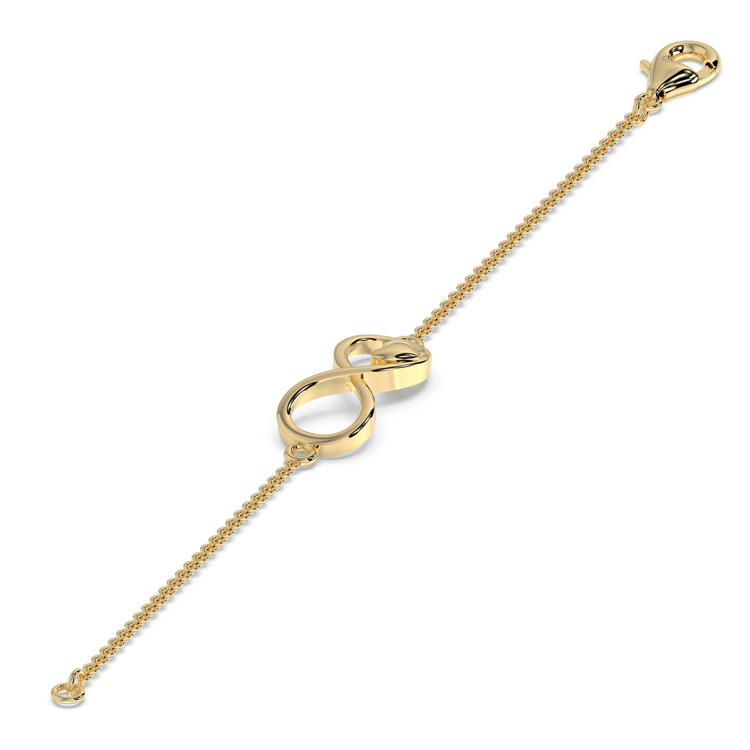 9K Gold Amethyst Bracelet