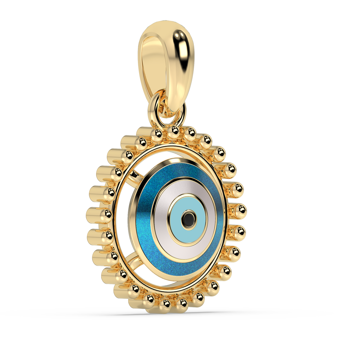 9K Gold Celestine Pendant
