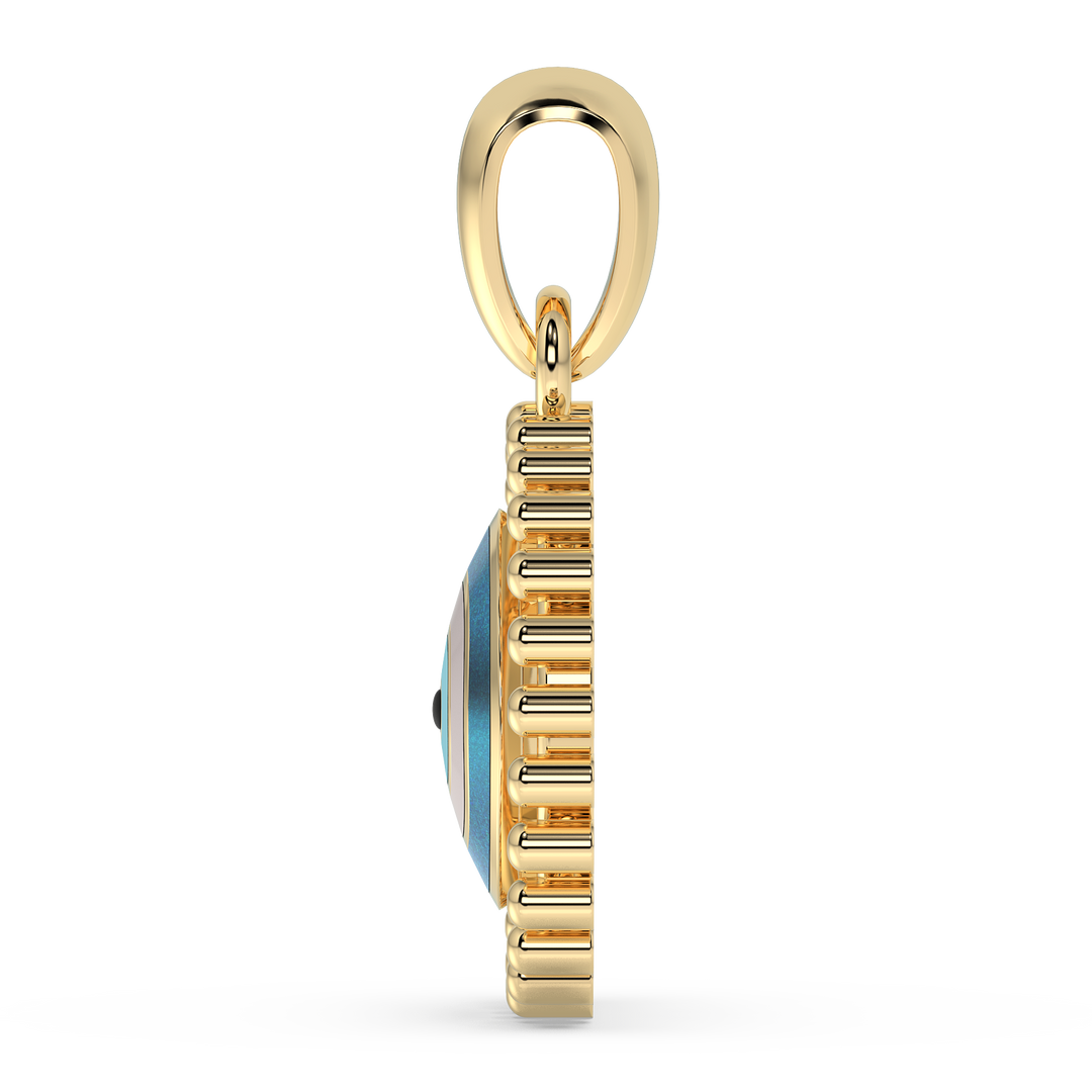 9K Gold Celestine Pendant