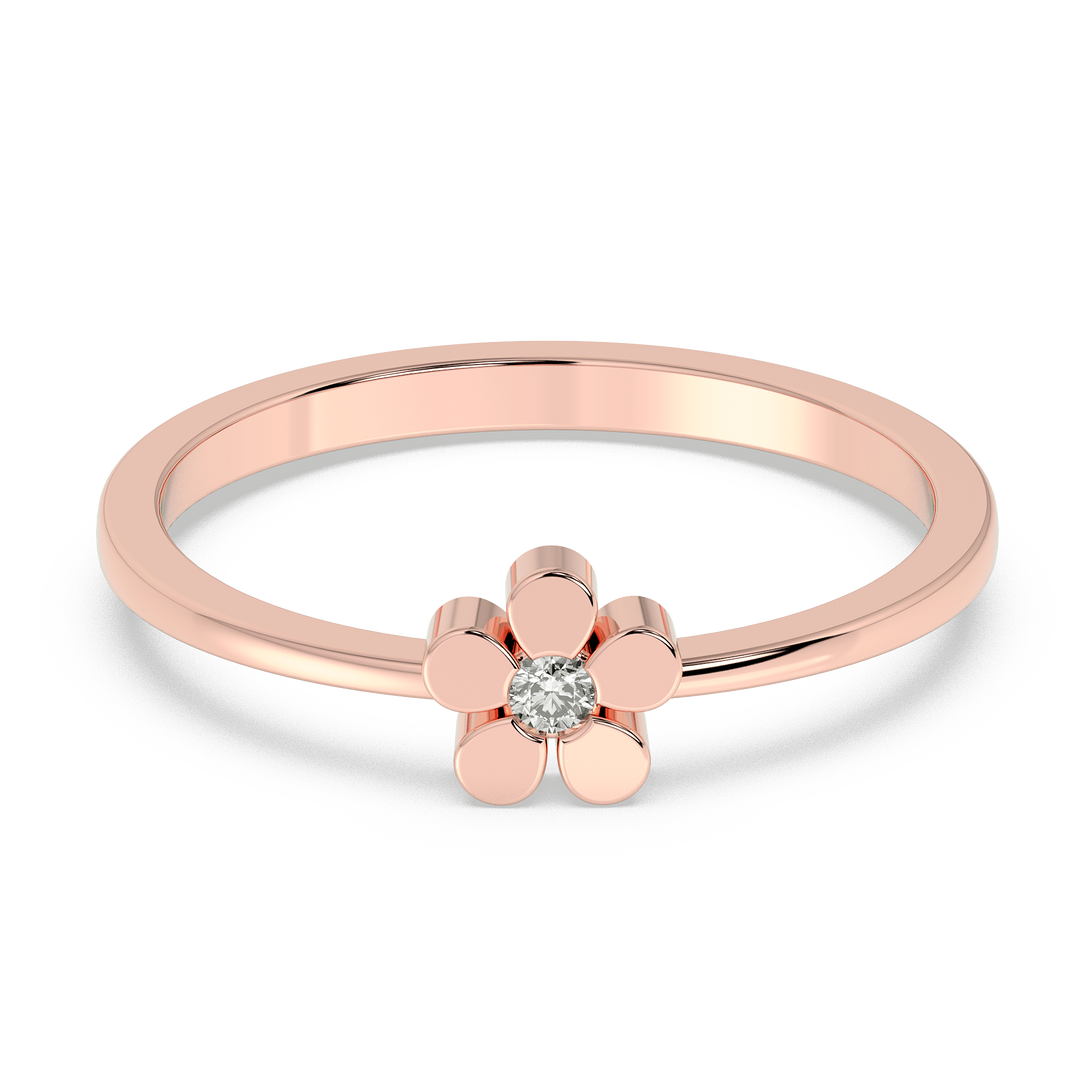 9K Gold Magnolia Ring