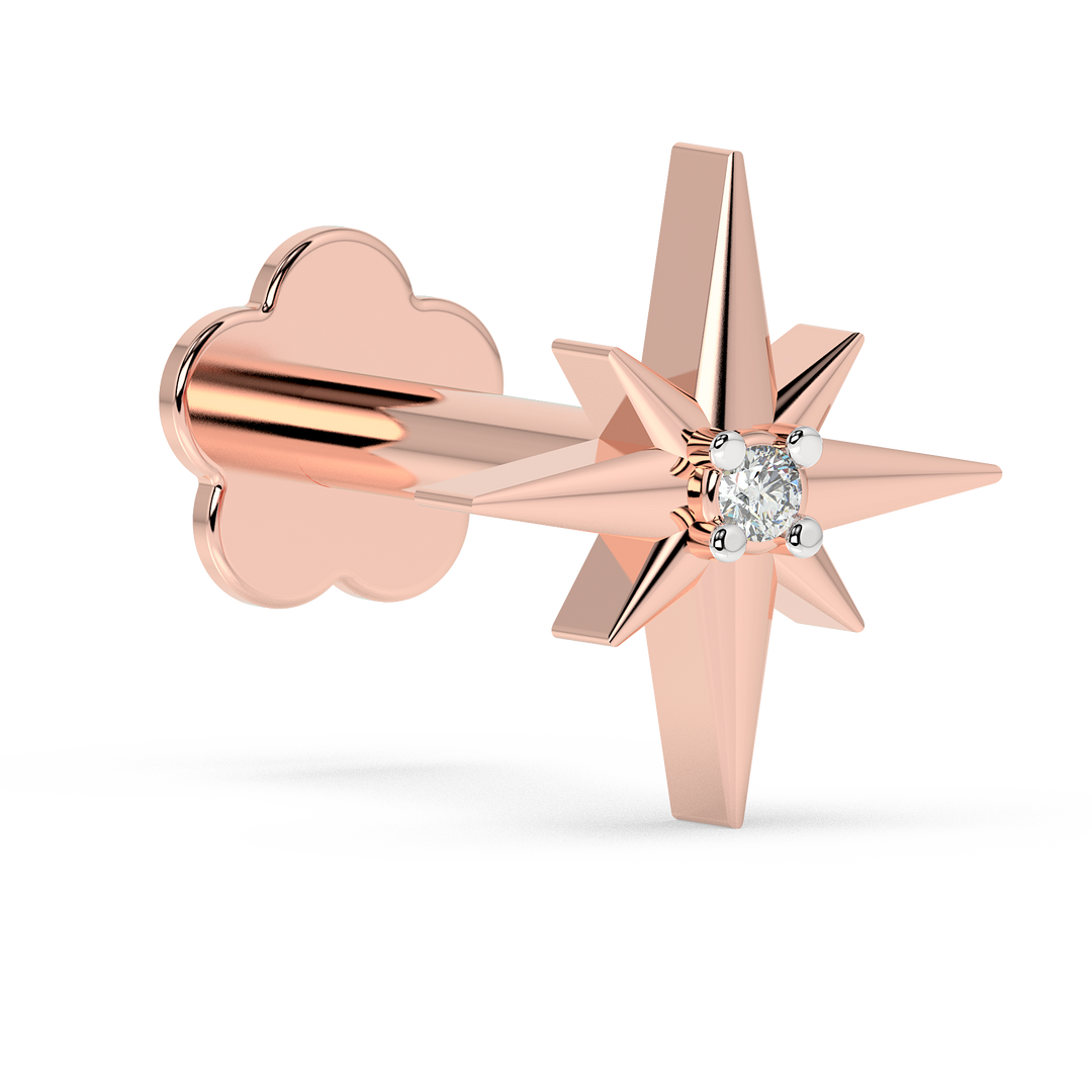 9K Gold Primavera Nose Pin