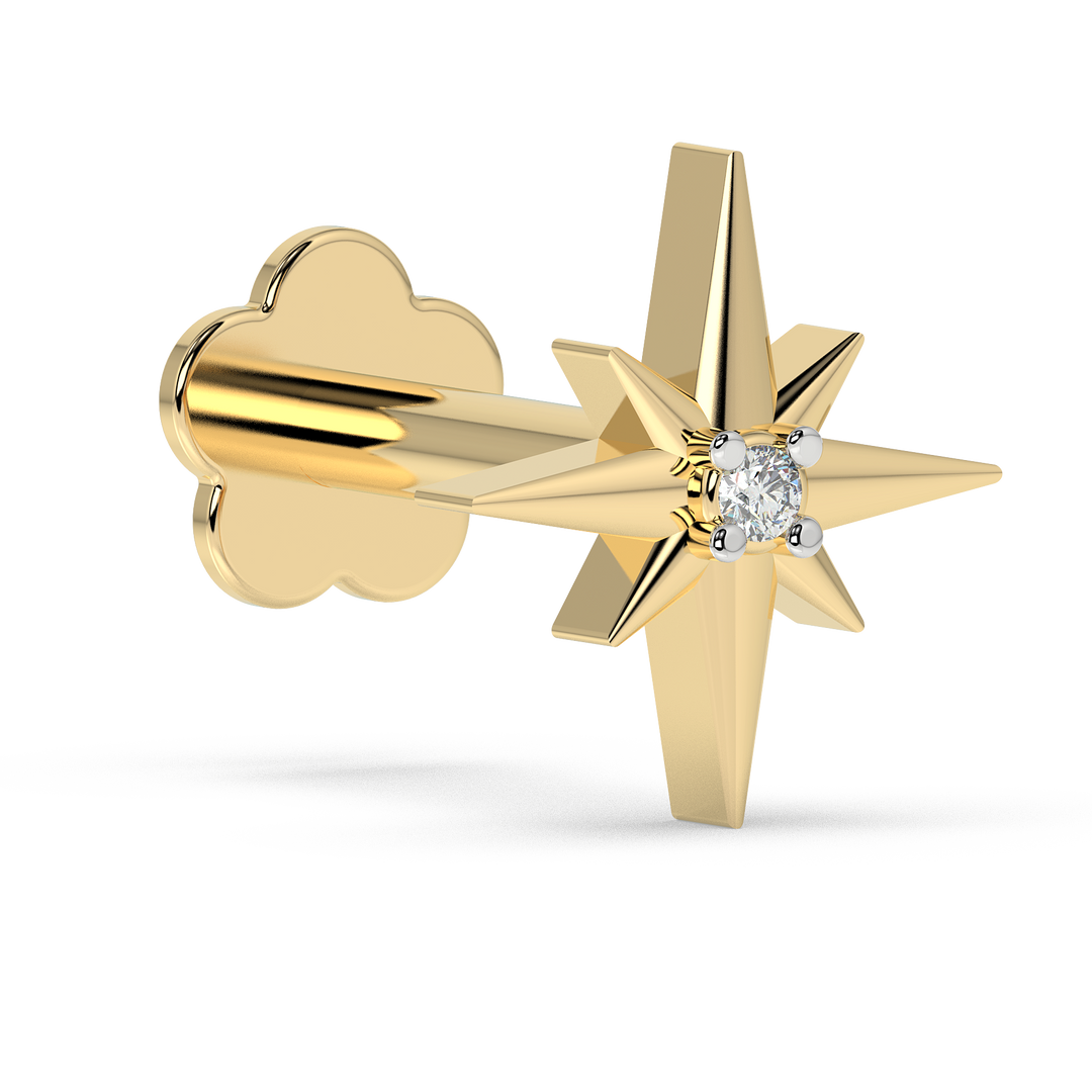 9K Gold Primavera Nose Pin