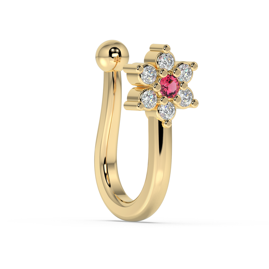 9K Gold Octavia Nose Pin