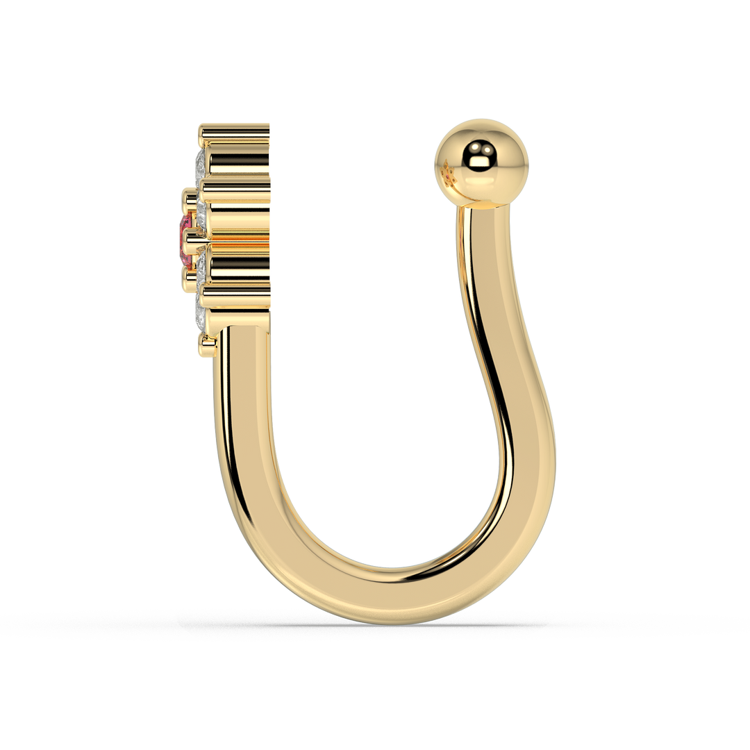 9K Gold Octavia Nose Pin