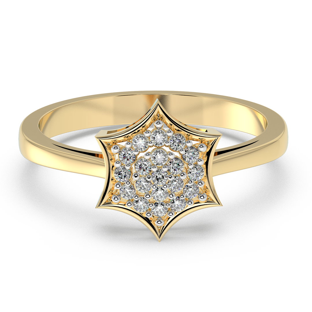 9K Gold Poppy Ring