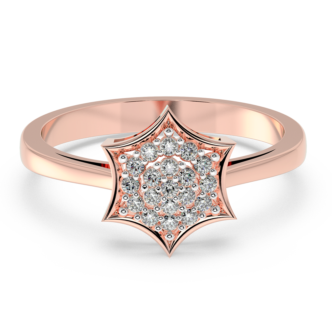 9K Gold Poppy Ring