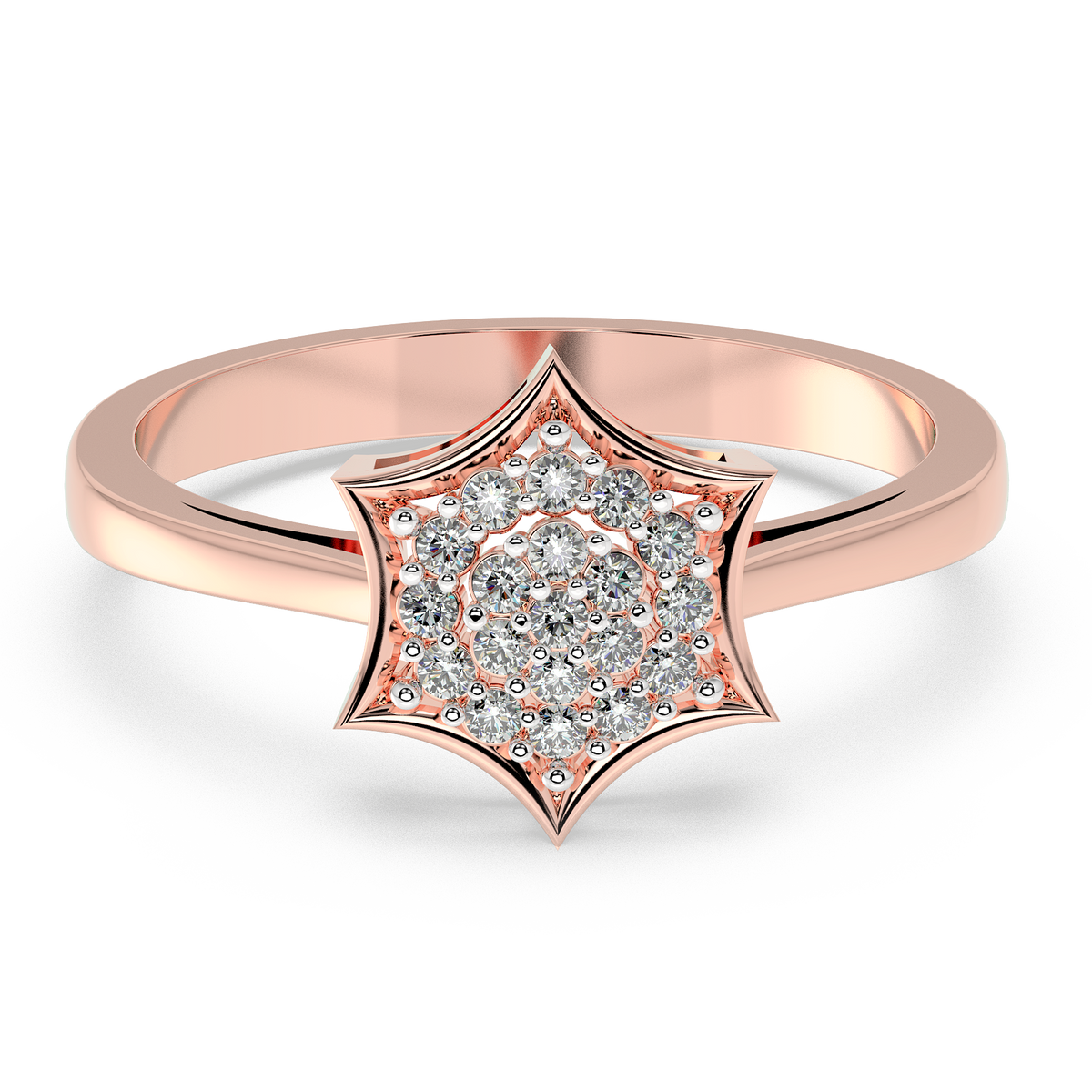 9k gold poppy ring
