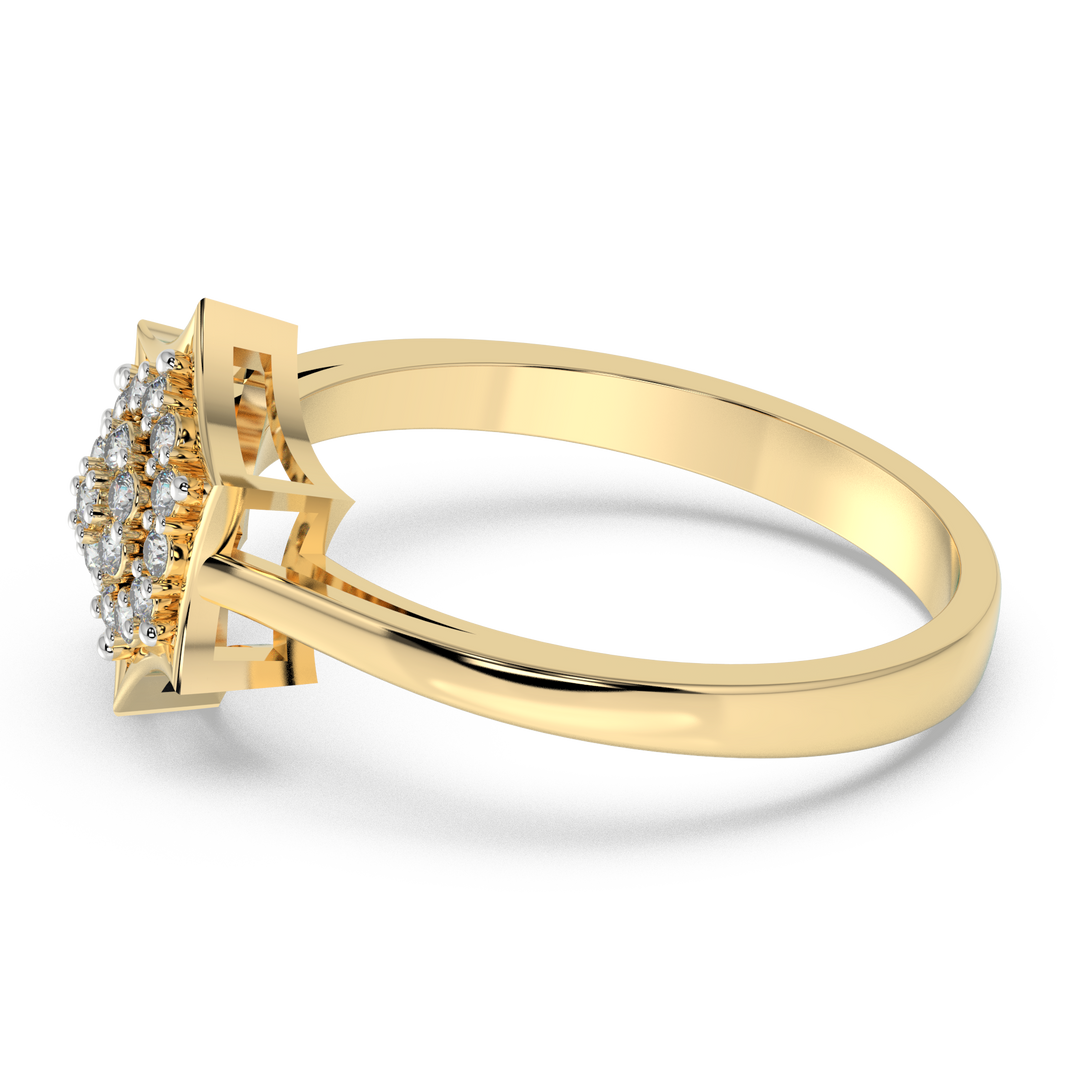9K Gold Poppy Ring