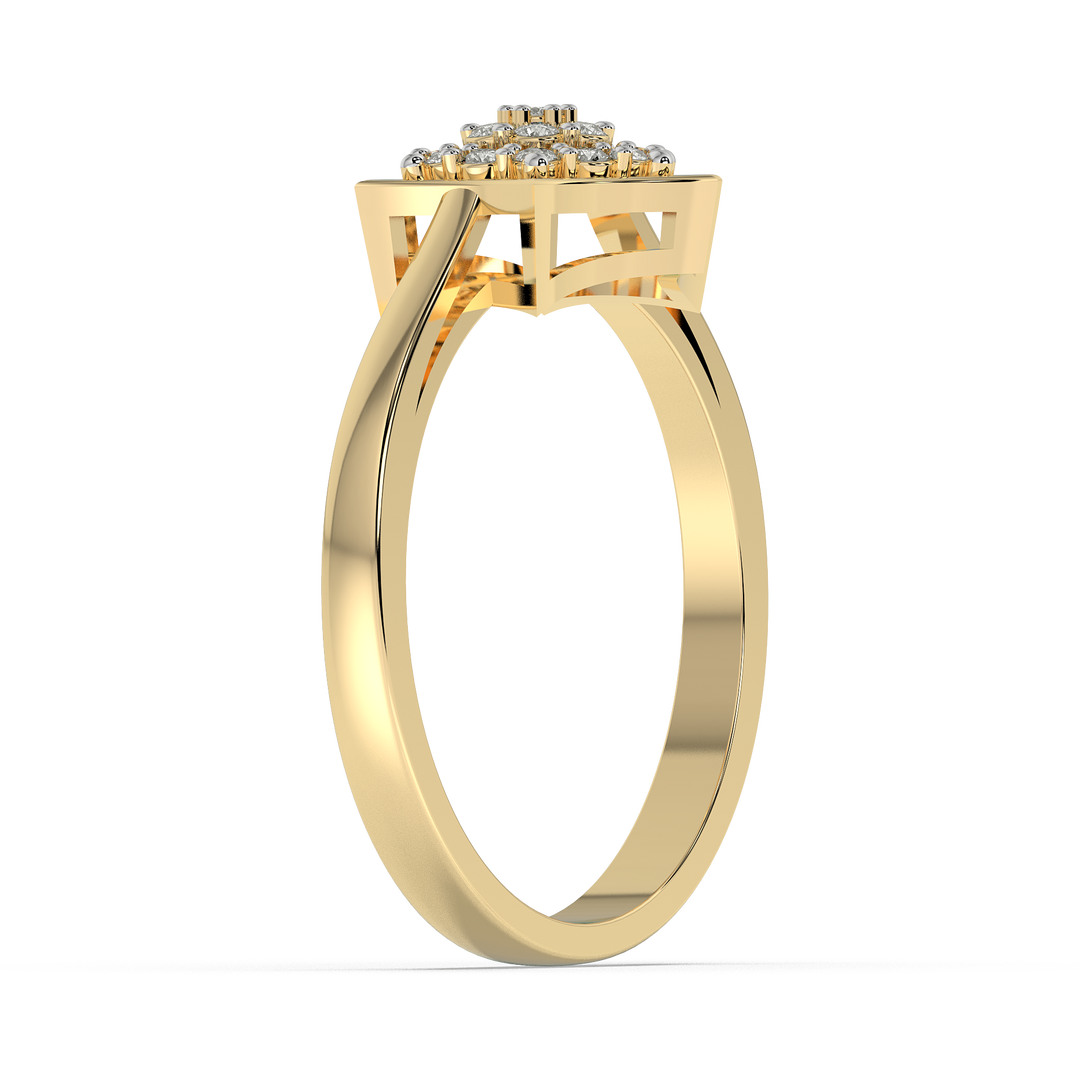 9K Gold Poppy Ring
