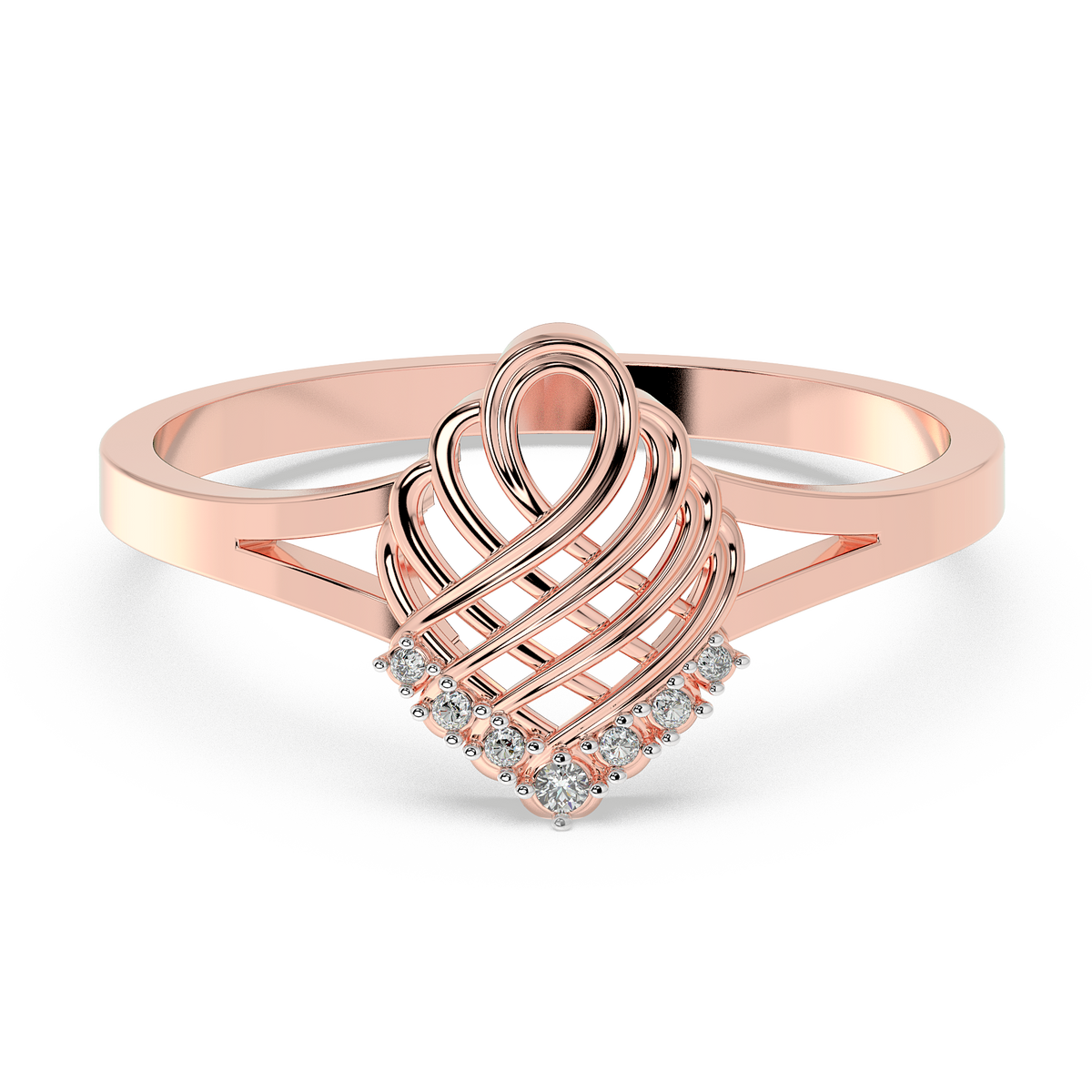9k gold petunia ring