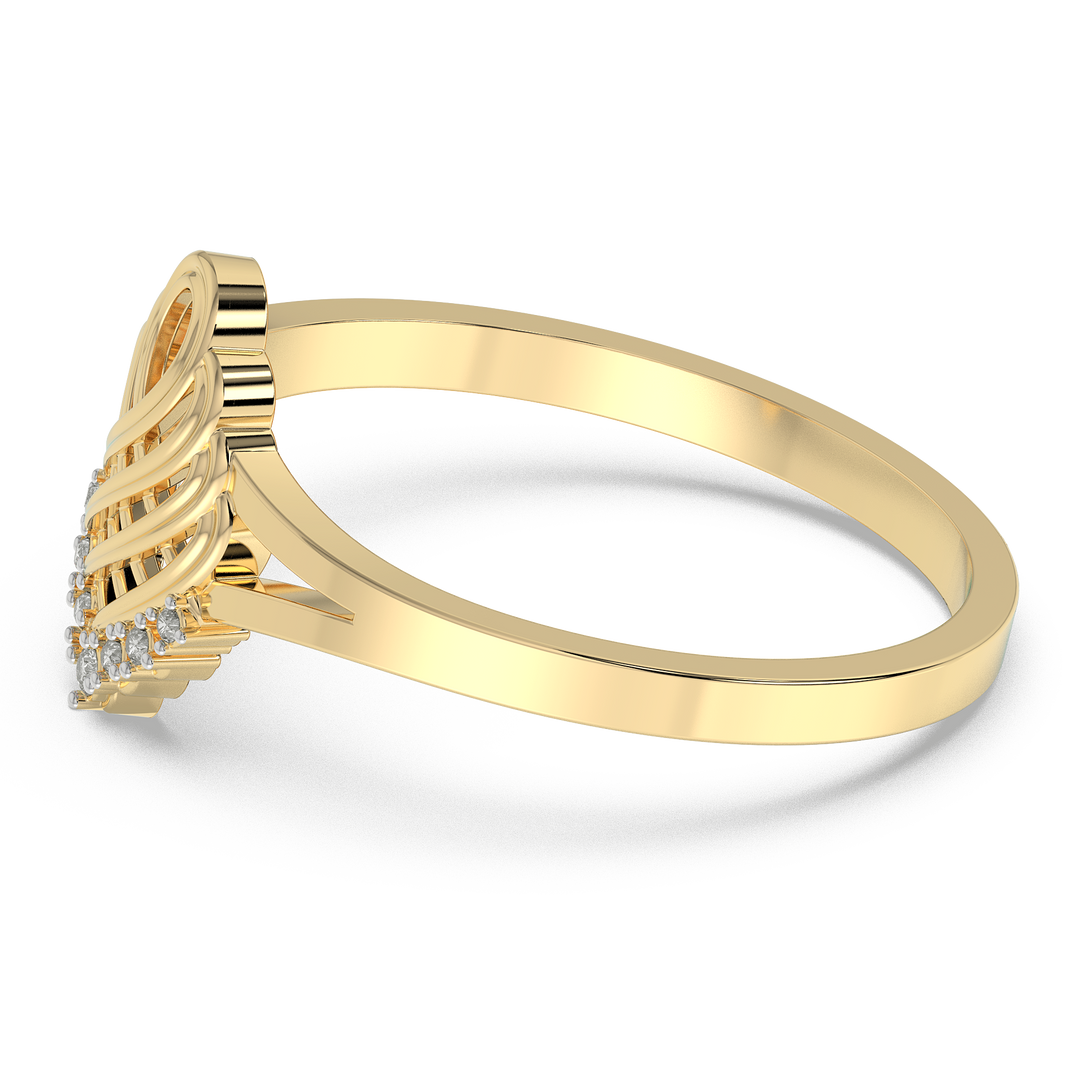 9K Gold Petunia Ring
