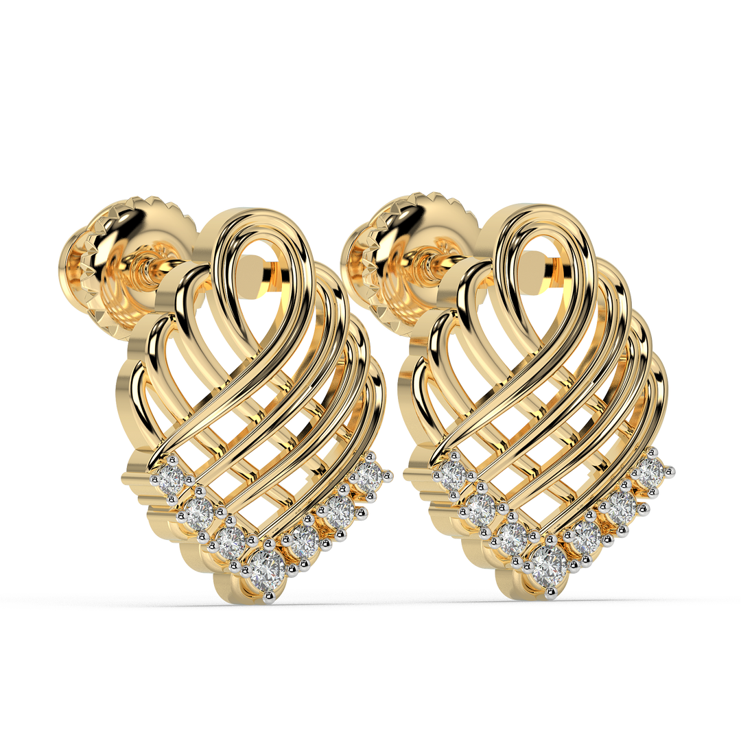 9K Gold Opaline Earrings