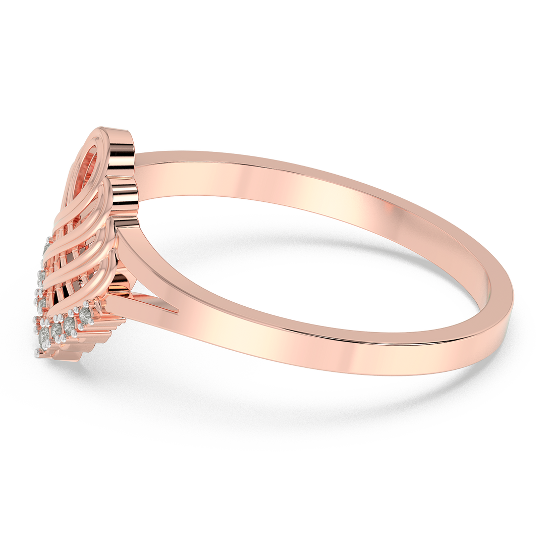 9K Gold Petunia Ring