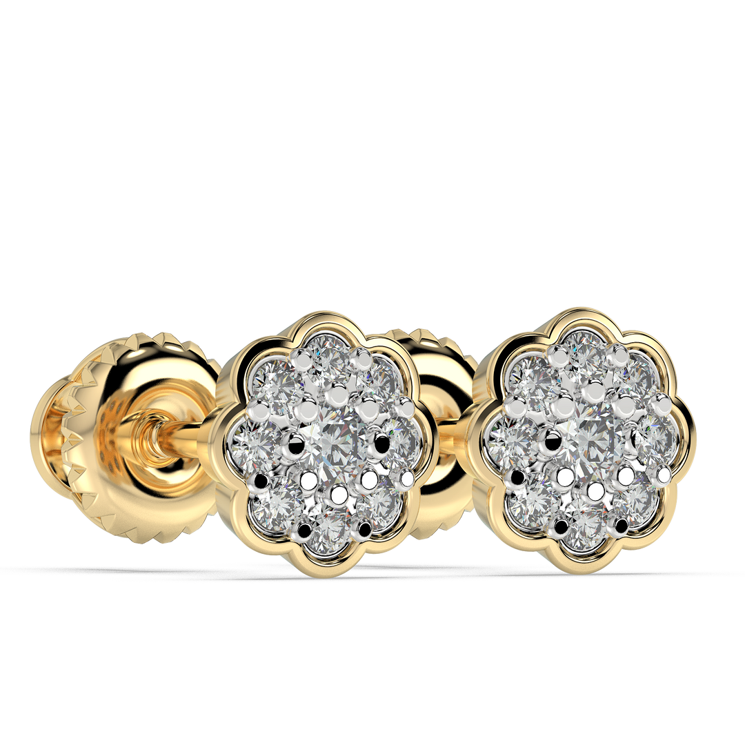 9K Gold Cerise Earrings