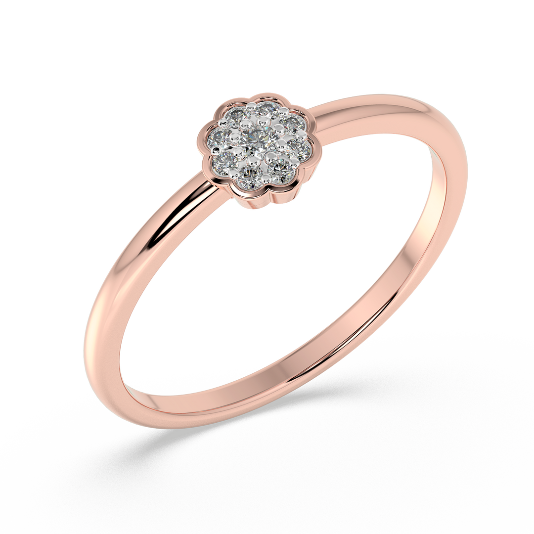 9K Gold Begonia Ring